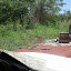 Burnt out truck on roadside