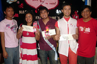 Valentine Bookmark Winners: Jasmine (1st), Mark (2nd) and Gibson (3rd)