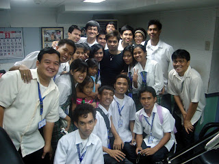March 12: Students together with Arnel Ignacio, host of DZBB AM Radio program.