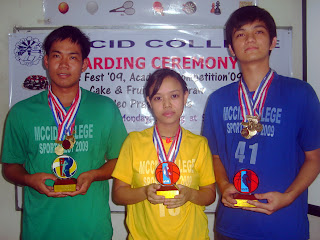 MOST VALUABLE PLAYERS - VINCENT ADECER - VOLLEYBALL BOYS, MADONNA HERMOSURA - BASKETBALL GIRLS, MARK TY - BASKETBALL BOYS