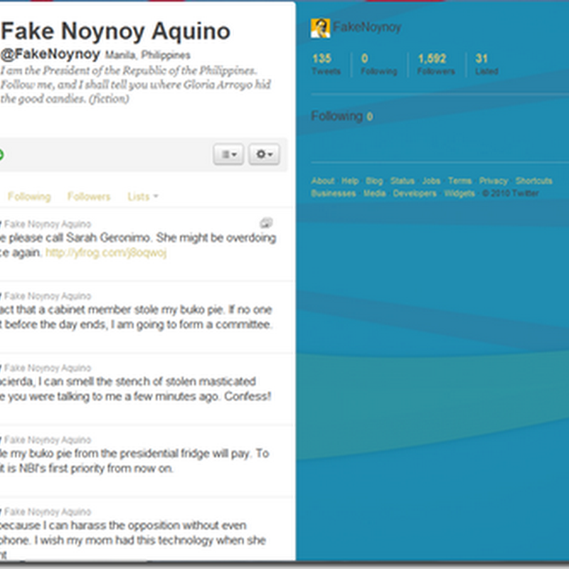 The Fake Noynoy Aquino on Twitter