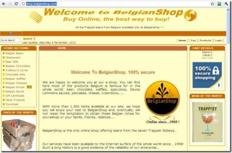 Belgian Shop screen 599 Belgian Shop screen 599