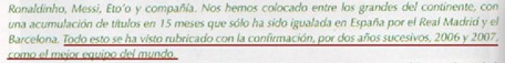 texto mejor equipo del mundo