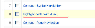 Highlight code with Jumi