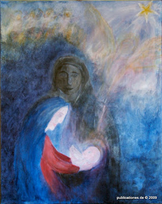 Größere Darstellung im Webalbum durch Anklicken des Bildes Gerda Dittmann 'Heilige Familie' - Acryl auf Leinwand, Foto: Peter Denker