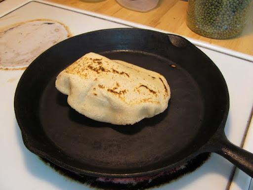 puffed up tortilla