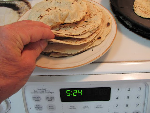 a finished plate of tortillas