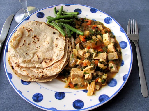 tortillas with tofu stew