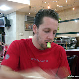Miles loves his cucumber