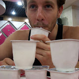 Myles loves the yogurt