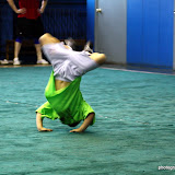 Travis doing a back hand spring