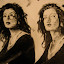 two sketches of one face