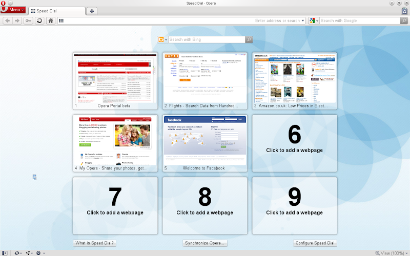 Opera Speed Dial