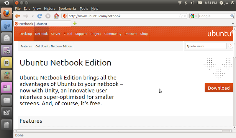 Ubuntu Netbook 10.10 Firefox