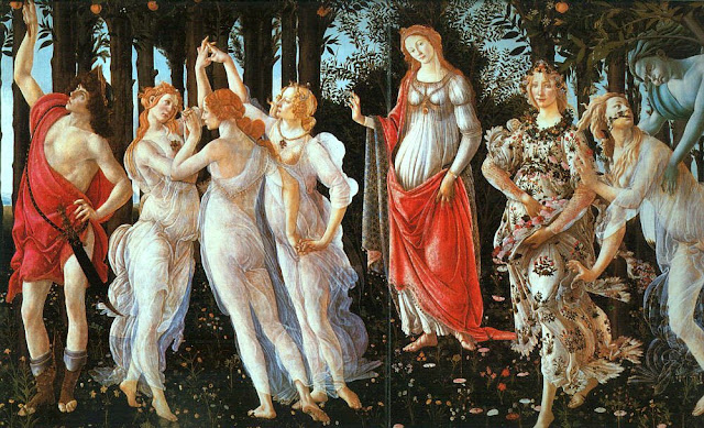 Alegoría del Nacimiento de la Primavera.-Botticeli(1482)