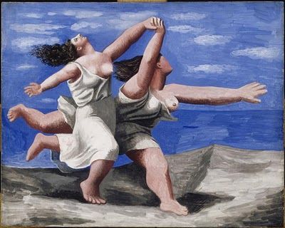 Dos mujeres corriendo por la playa. La carrera(1922). Pablo Picasso.