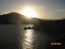 Atardecer desde el poblado fenicio de La Caleta.