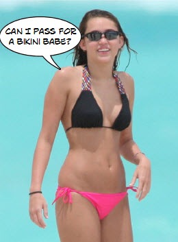 miley cyrus bikini photos