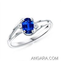 Oval-Blue-Sapphire-and-Diamond-Ring-with-Split-Shank-in-14k-White-Gold-(6X4-mm)_ARW0455SB_Reg