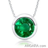 Solitaire-Round-Emerald-Bezel-Set-Pendant-in-14k-White-Gold-(5-mm)_