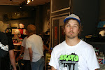 Pete going bonkers in the store. photo: Jason Dalton