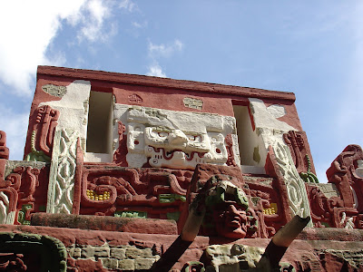 Mayan building in the museum at Copan Ruinas, Honduras