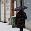Man with umbrella