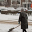Woman with shovel