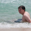 Thomas in the ocean