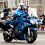 Military police on motorcycle