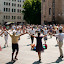 Catalan dancers outside cathedral