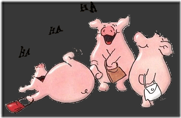 Laughing pigs