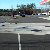 Finished view of typical tank pit at gas station Finished view of typical tank pit at gas station
