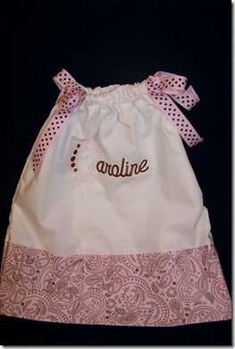Pink & Brown Dress--Caroline
