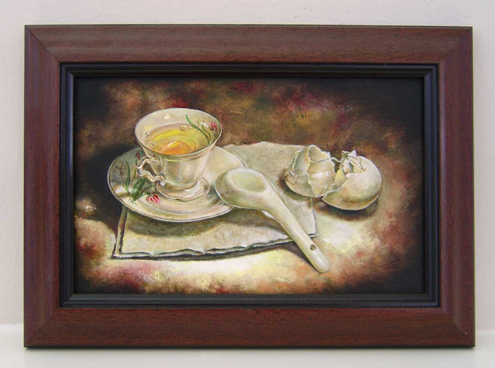 egg, napkin, tea cup, 2005