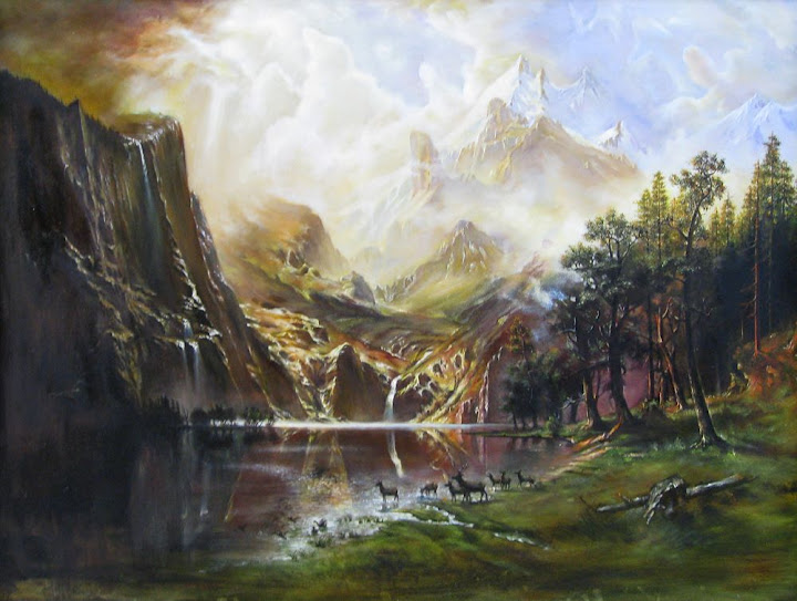 Albert Bierstadt - The Sierra Nevada in California copy