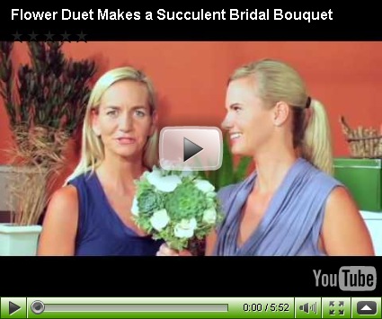 Flower Duet shares tips on wiring succulents for a bouquet