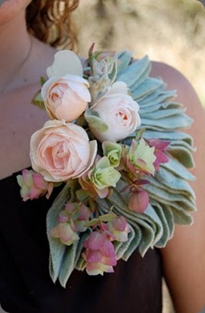 MFGLambsEarCorsage the monkey flower group MFGLambsEarCorsage the monkey flower group