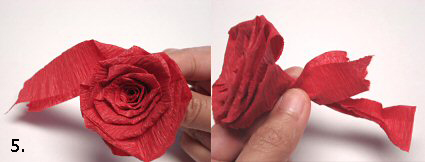 Хартиена роза от креп хартия