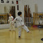 Eli practicing his kicks