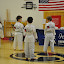 standing at attention