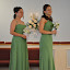 Jaime and Jessie looking sassy in their bridesmaid dresses.