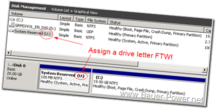 drive letter system reserved