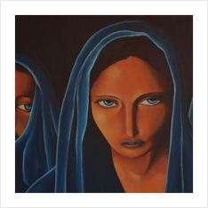 Visiter la galerie de toiles bleues Tableau contemporain peinture couleur bleue