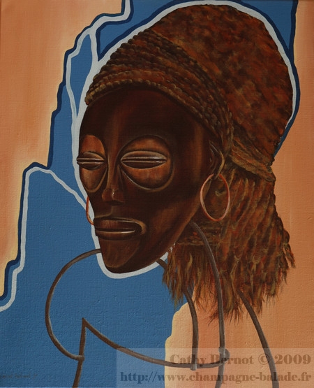 Toile acrylique masque africain (Cathy Bernot) Toile acrylique masque africain (Cathy Bernot)