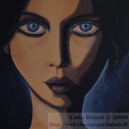 Acrylique sur toile. Portrait femme Acrylique sur toile. Portrait femme. Peintre: Cathy bernot