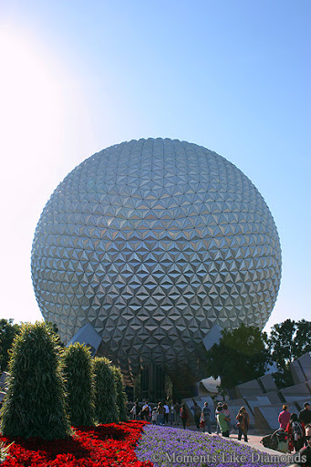 The icon of Epcot, the ride Spaceship Earth is inside this!