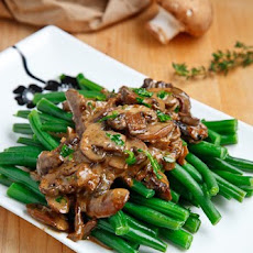 Green Beans in a Creamy Mushroom Sauce