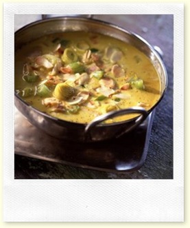 Frango com Curry e Leite de Coco