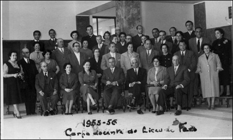 professores do liceu de Faro em 1955